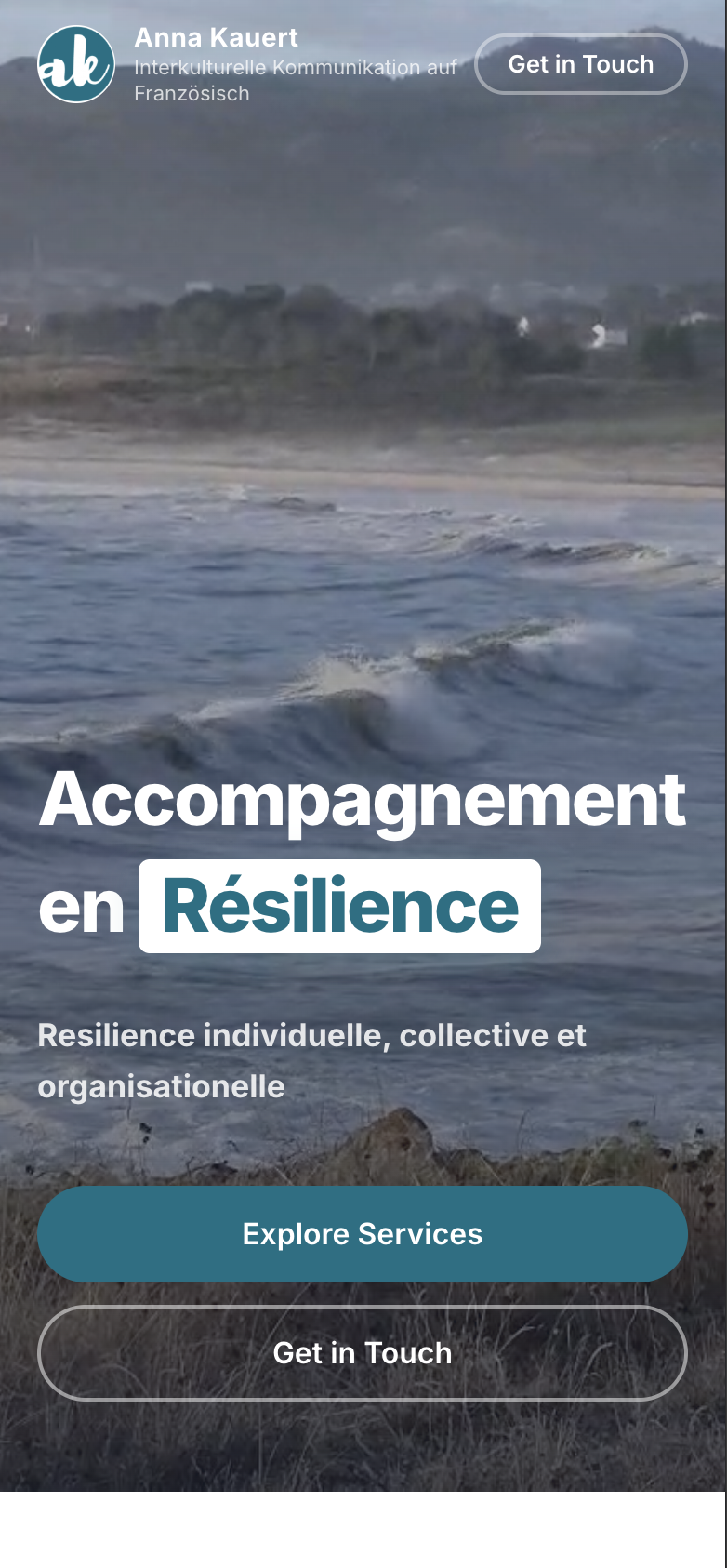 AK Kommunikation — Workshop detail page in German