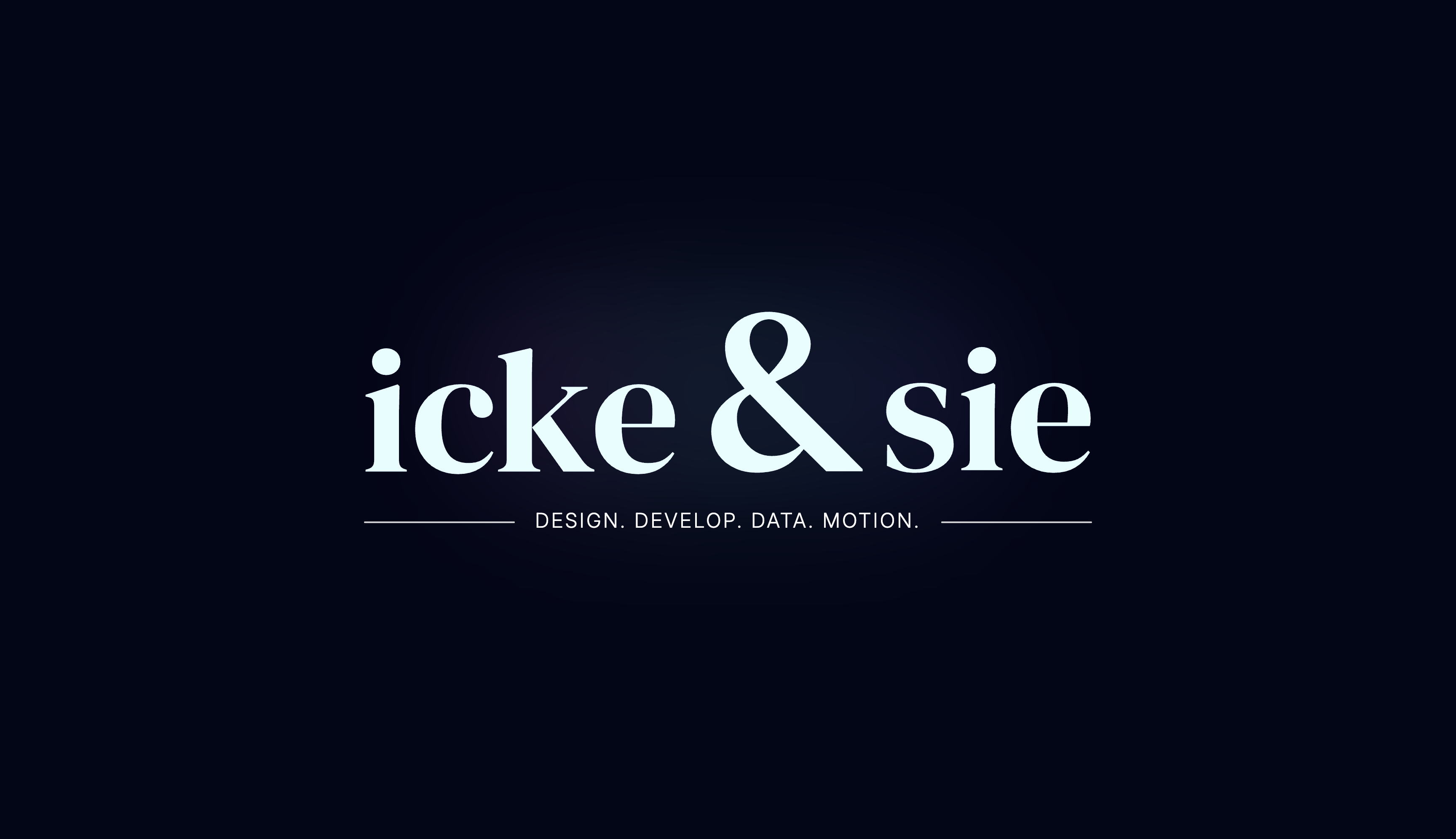 Icke & Sie — Landing Page with GSAP Scramble Text